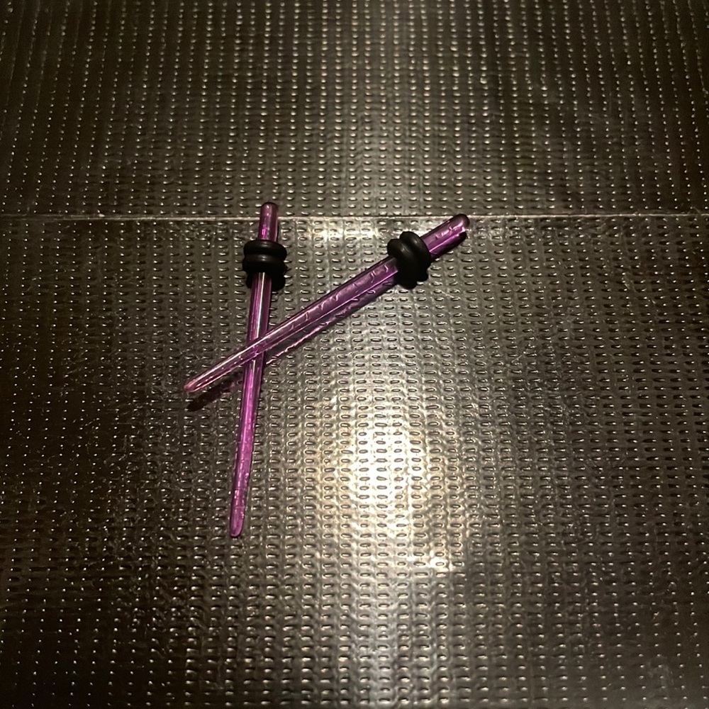 Pink acrylic tapers